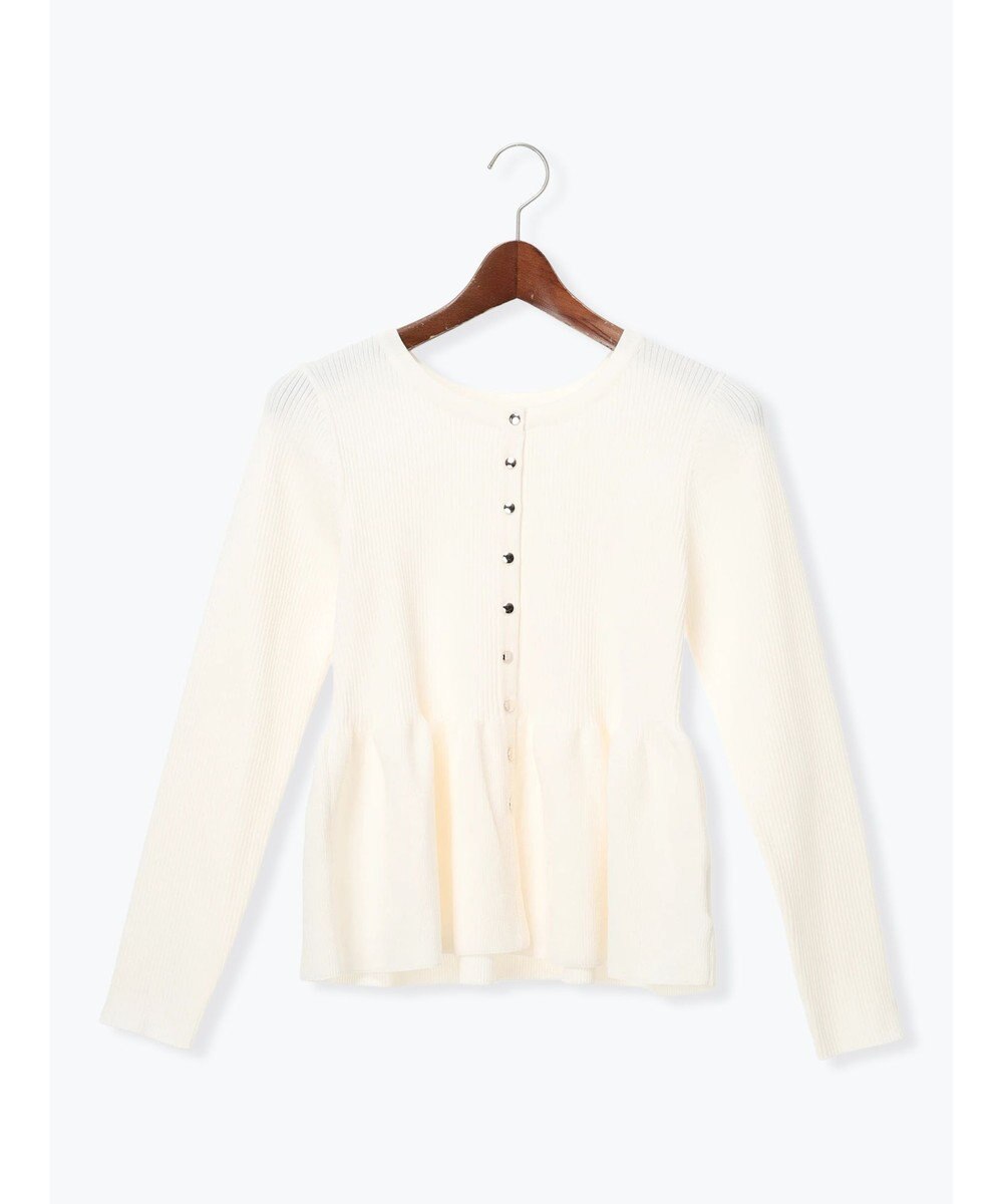 Te chichi 前後2WAYペプラムカーディガン 