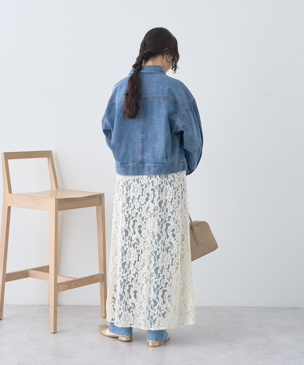 earth music&ecology ショートジップデニムジャケット 