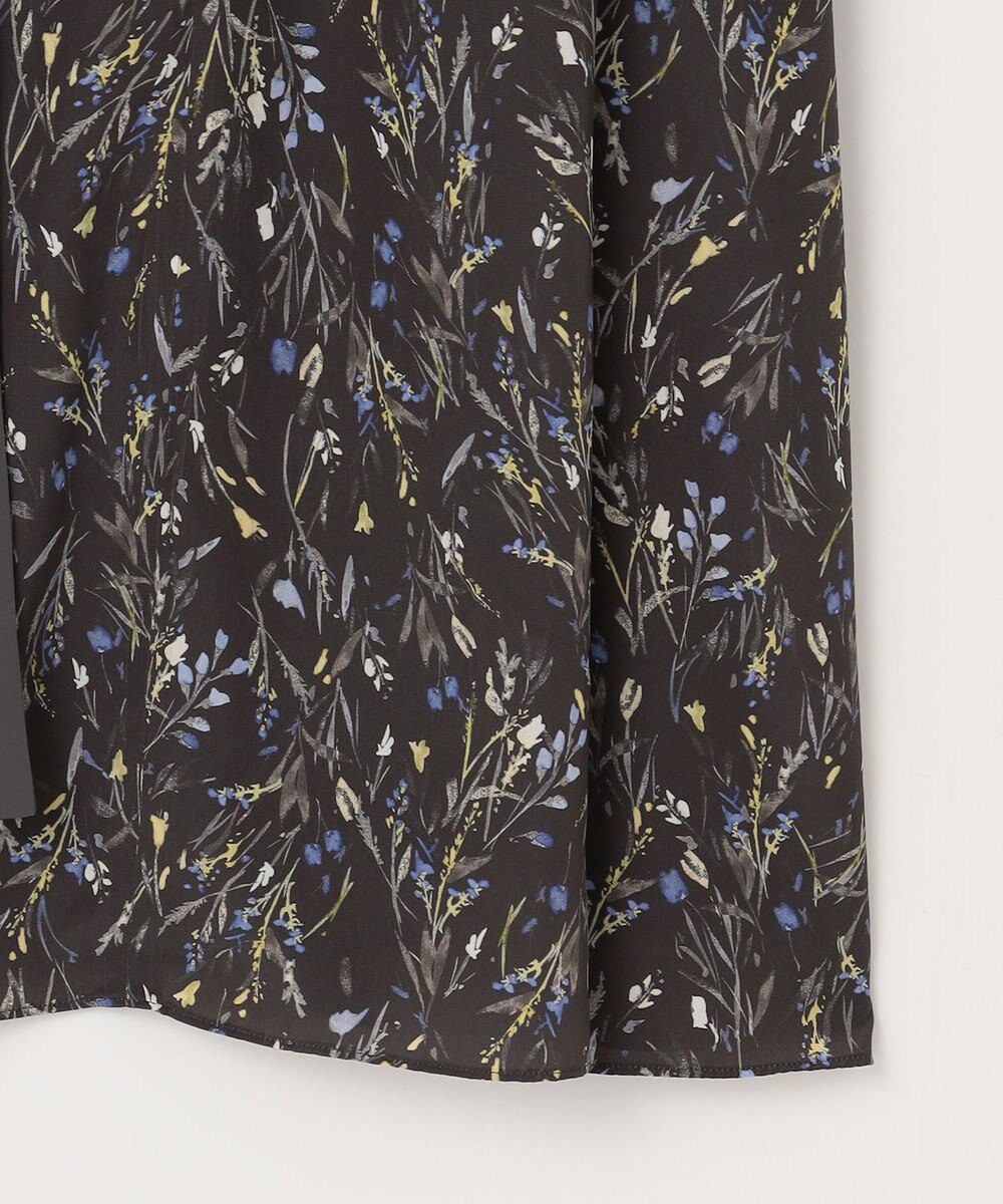 自由区 L 【洗える】ウォーターカラーフラワープリント ワンピース 