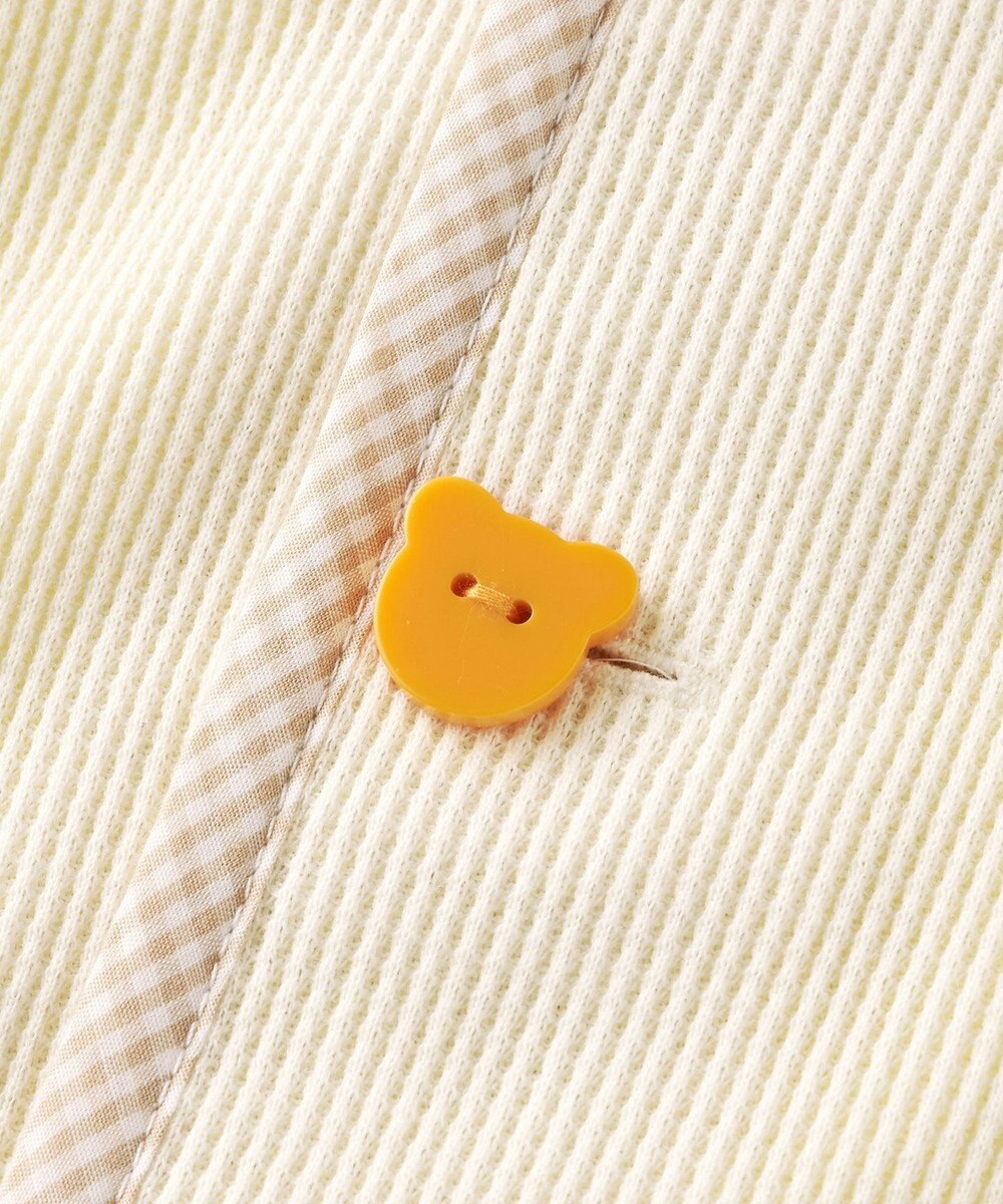 MIKI HOUSE HOT BISCUITS 【70-90cm】 顔ドン ワッフル素材 おでかけポンチョ 