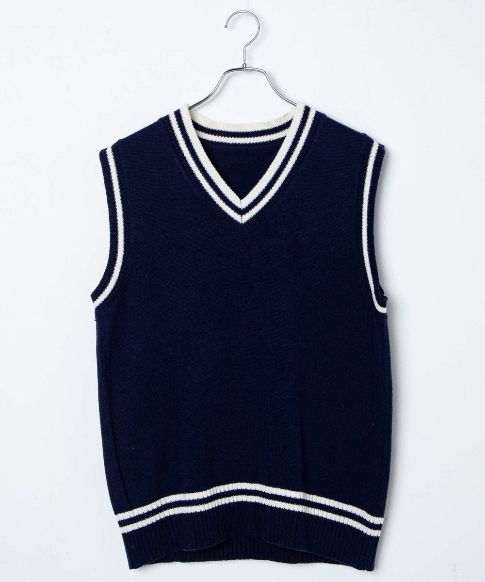 WEGO 【SCHOOLITEM】ラインスクールニットベスト 
