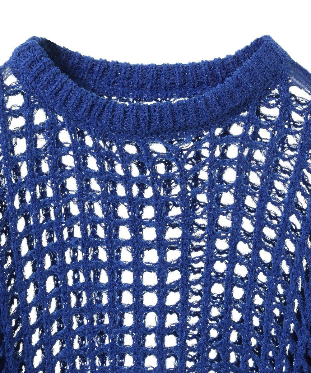 earth music&ecology チュールヤーンメッシュニットプルオーバー 