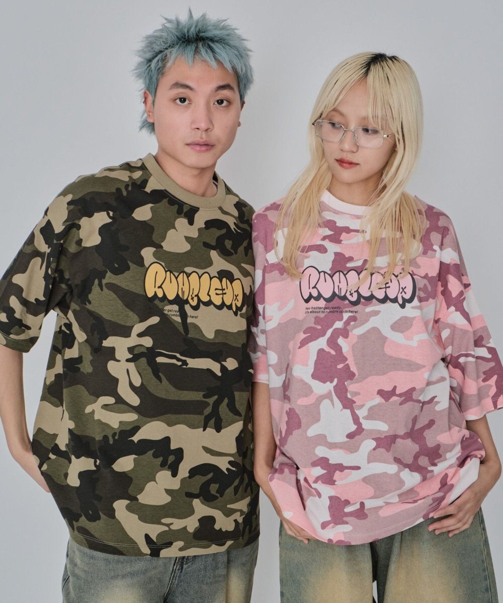 WEGO 【ユニセックス着用ITEM/MLサイズ展開】カモフラグラフィックT（SS） 