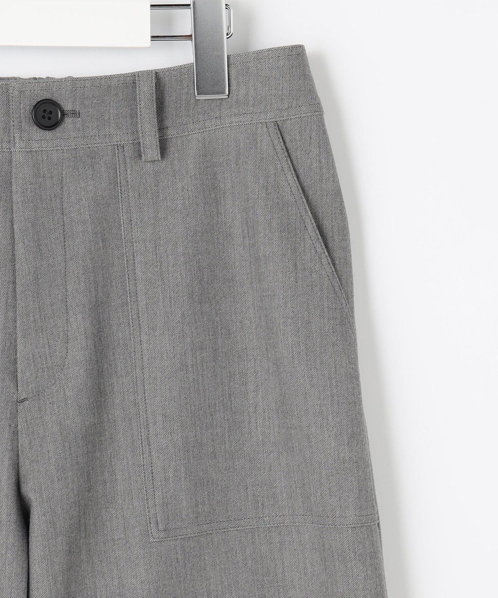 J.PRESS LADIES S シャンブレー2wayストレッチ ワイド ストレート パンツ 