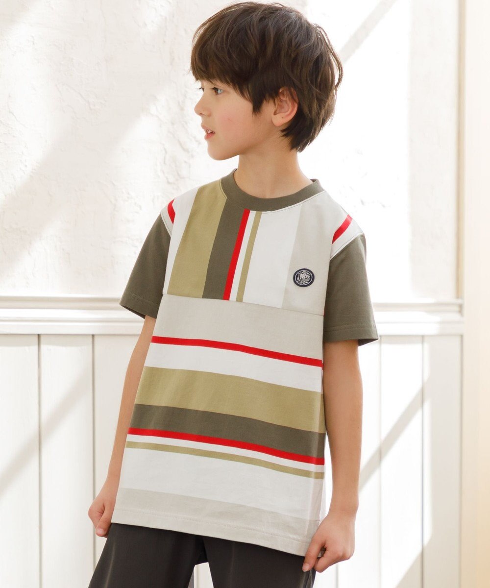 J.PRESS KIDS 【100-130cm】50/2 マルチボーダー Tシャツ 