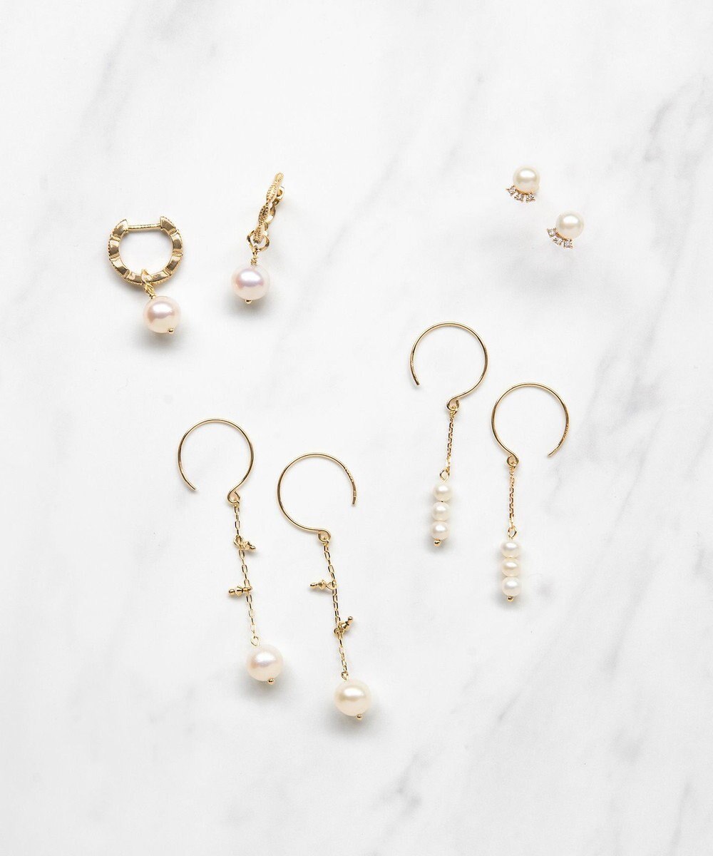 TOCCA 【WEB限定】SEEDS PEARL PIERCED EARRINGS K10イエローゴールド 淡水パールピアス 