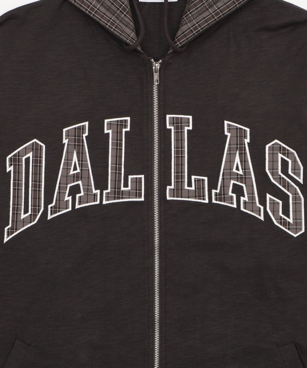 WEGO 【ユニセックス着用ITEM/MLサイズ展開】スラブチェックロゴジップパーカー 