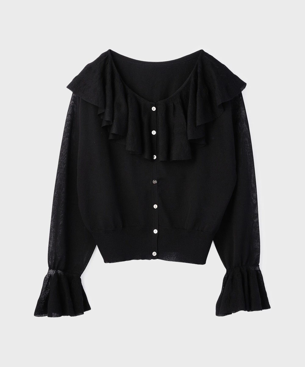 GRACE CONTINENTAL フリルニットカーディガン 