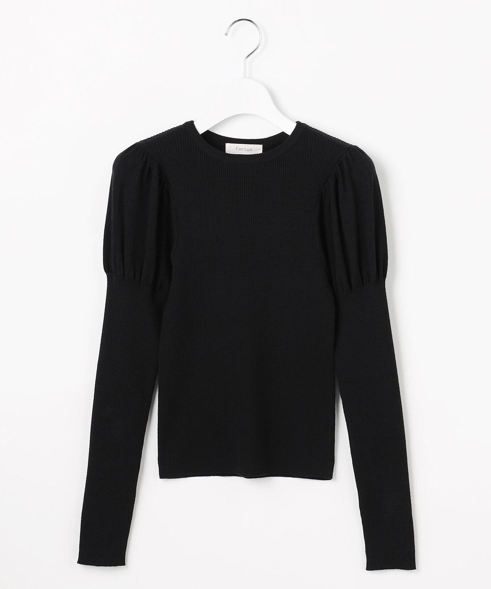 Feroux パフスリーブ ニット プルオーバー 