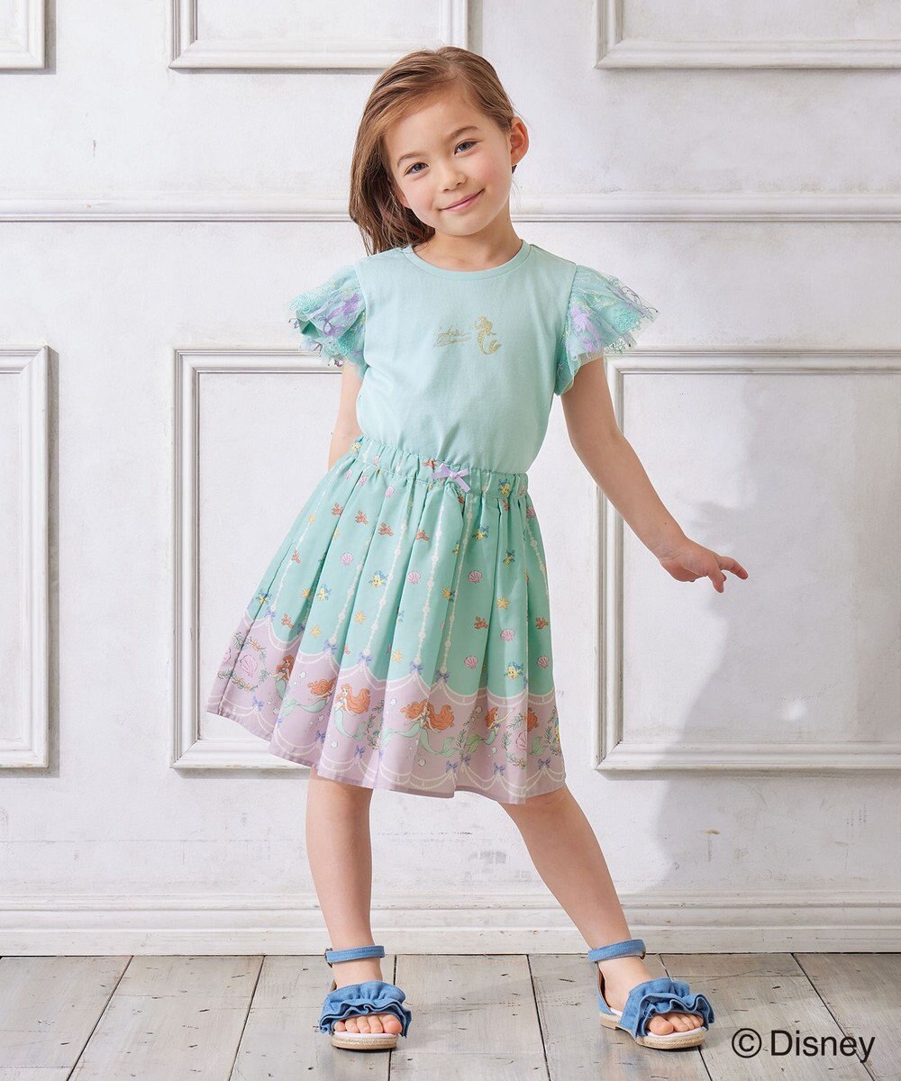 ANY KIDS 【ディズニープリンセス】袖 刺繍 Tシャツ 