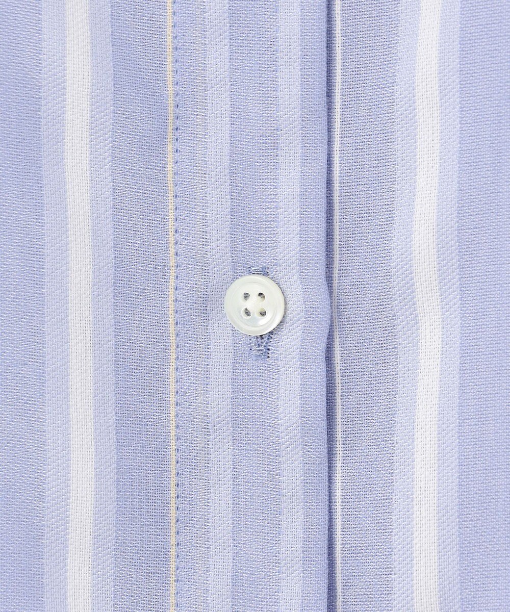 J.PRESS LADIES L 【洗える】SHEERストライプ ペプラム シャツ ブラウス 