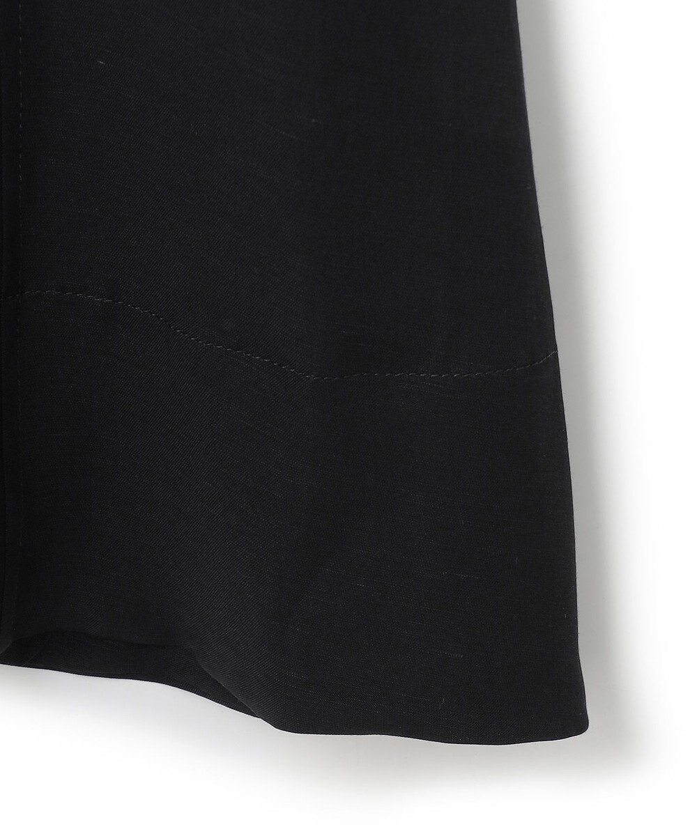 BEIGE， BERNARD / リネン混 フロントジップ スタンドカラードレス 