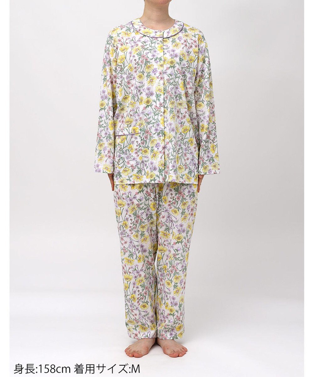 Wing パジャマ 綿100%(本体) 天竺素材 長袖 長ズボン レディース EP8040 ウイング／ワコール 