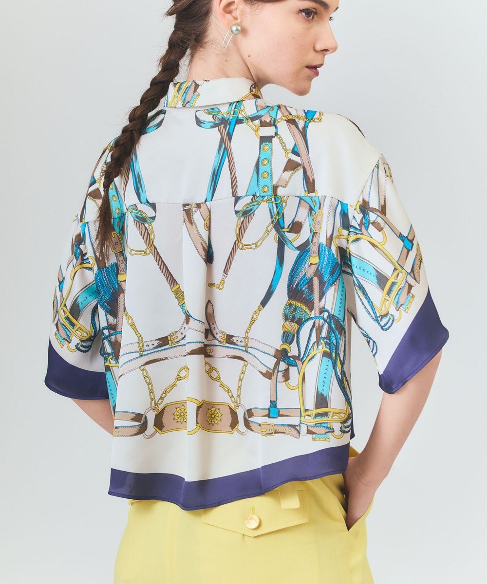 GRACE CONTINENTAL マリンスカーフプリントシャツ 