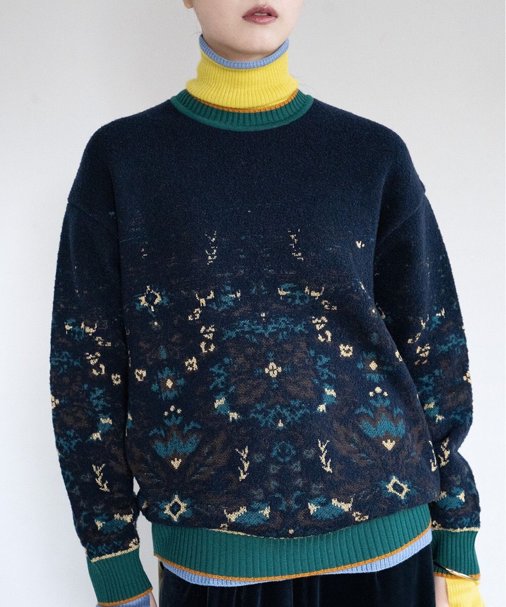 COQ FOREST MEMORY 花柄プルオーバーニット 