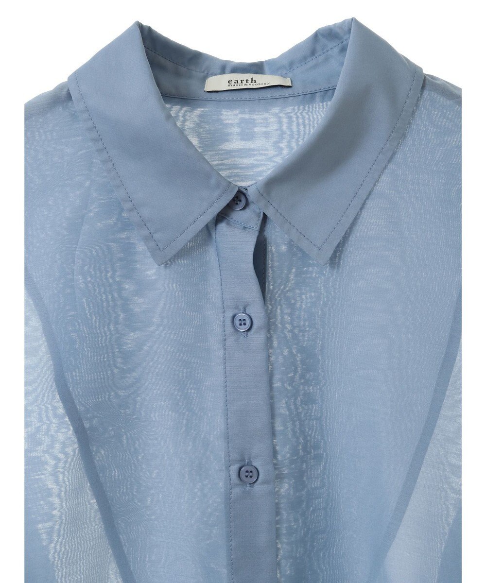 earth music&ecology バックスリットシアーシャツ 