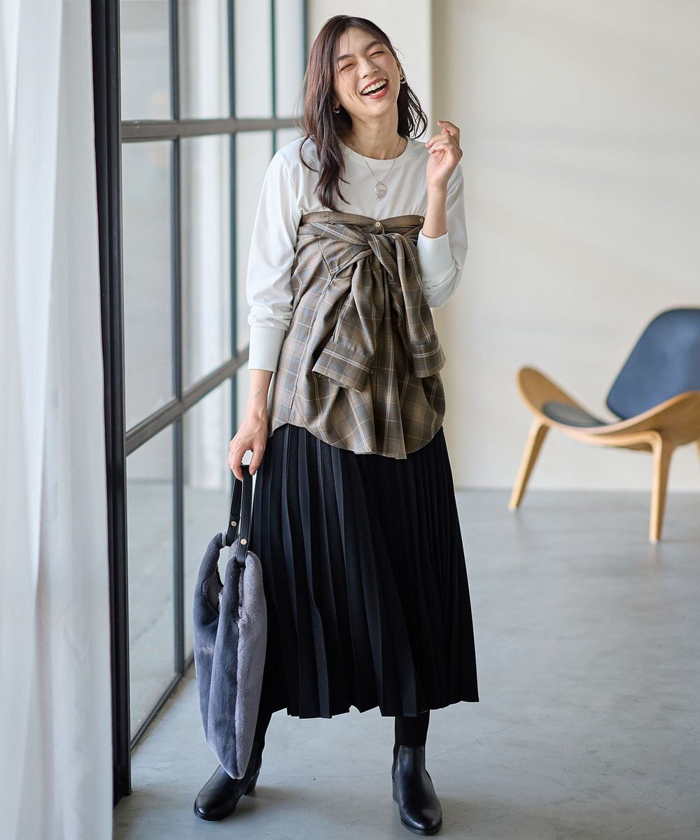 ANY L オンブレーチェックオーバーシャツ 