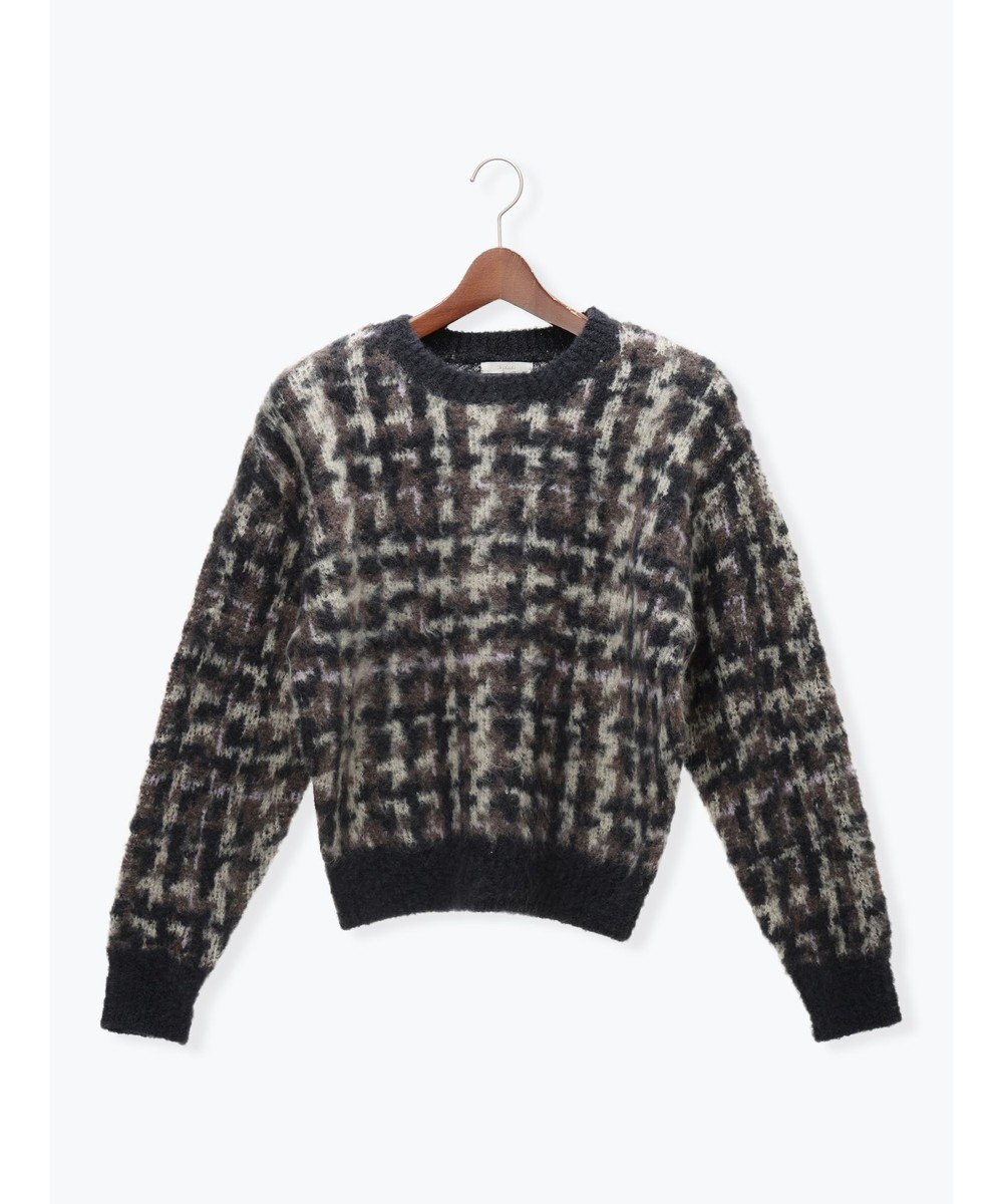 Te chichi チェックジャガードニットプルオーバー 