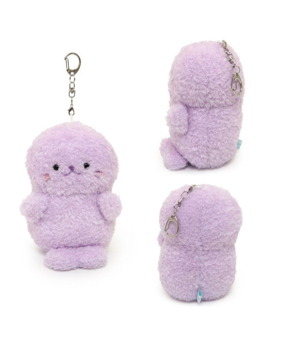 Mother garden しろたん ついてきちゃうマスコット  キーホルダー 12cm 《もふもふ 紫》 単品 