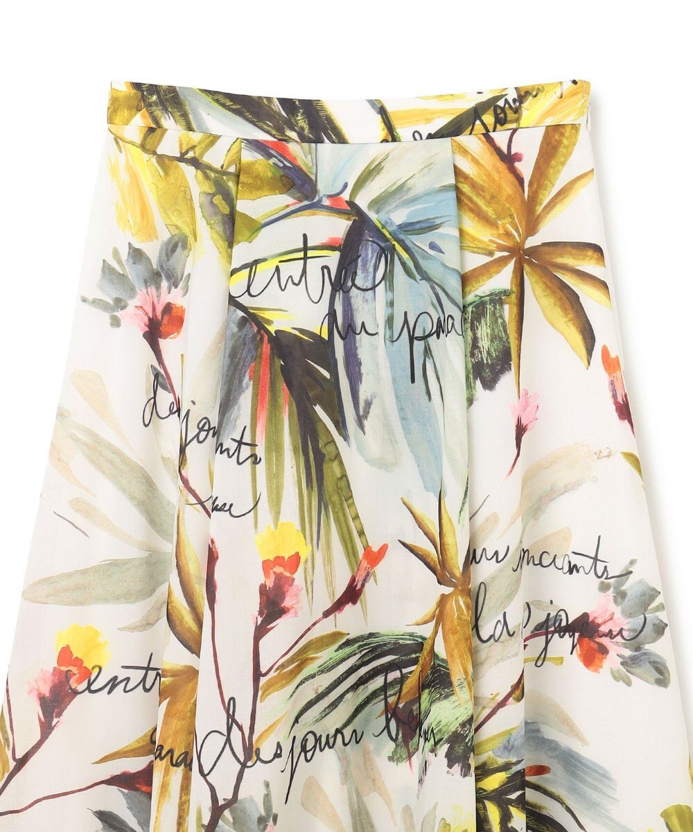 GRACE CONTINENTAL リゾートリーフプリントスカート 