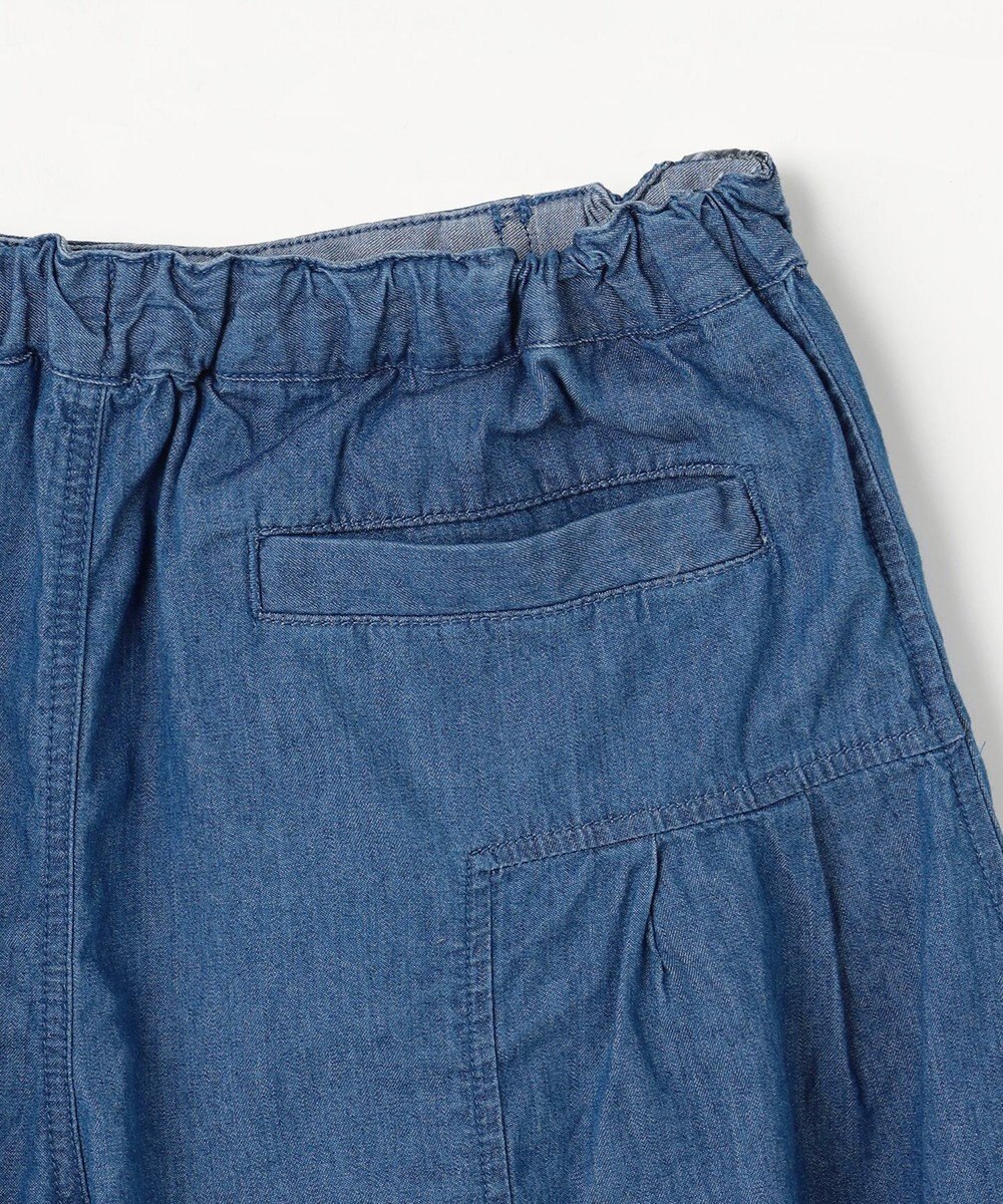 組曲 KIDS 【150-160㎝】 ブルーフラワーデニムキュロット 