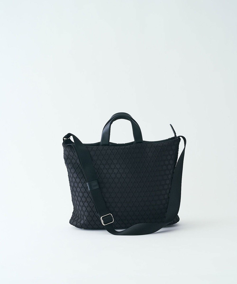 MIYABIYA LAQUOH【撥水加工】篭目柄エンボスボンディング スリム２WAYトート 