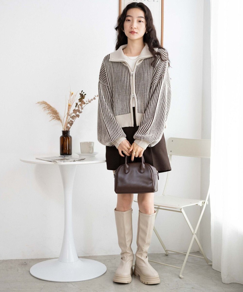 WEGO ダブルジップショートカーデ 