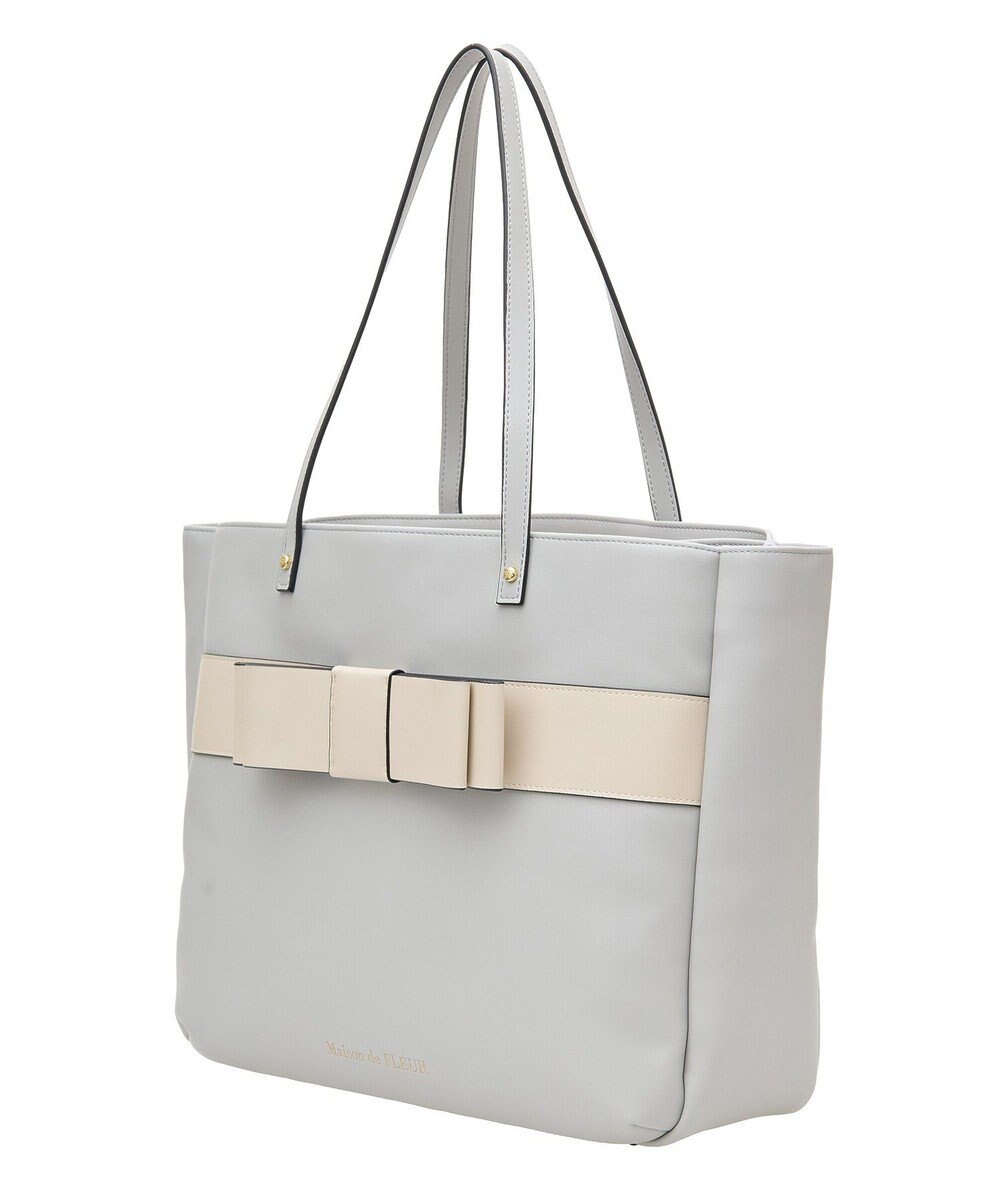 Maison de FLEUR EC限定フロントリボン3ルームトートバッグ 