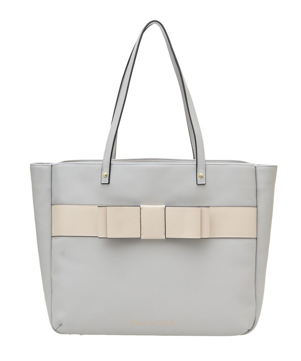 Maison de FLEUR EC限定フロントリボン3ルームトートバッグ 