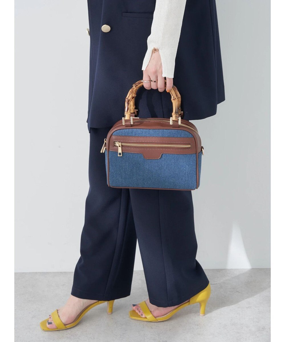 earth music&ecology バンブーテイストハンドルバッグ 