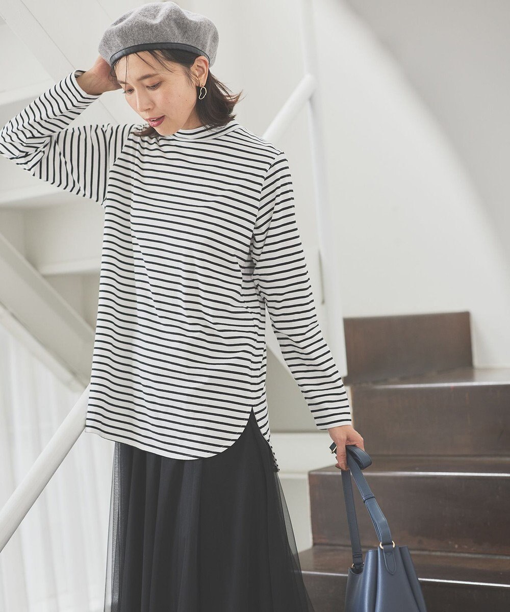 ANY モックネックプルオーバー 