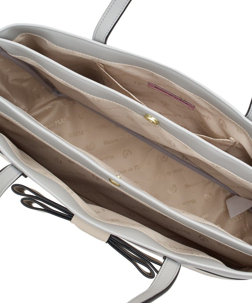 Maison de FLEUR EC限定フロントリボン3ルームトートバッグ 