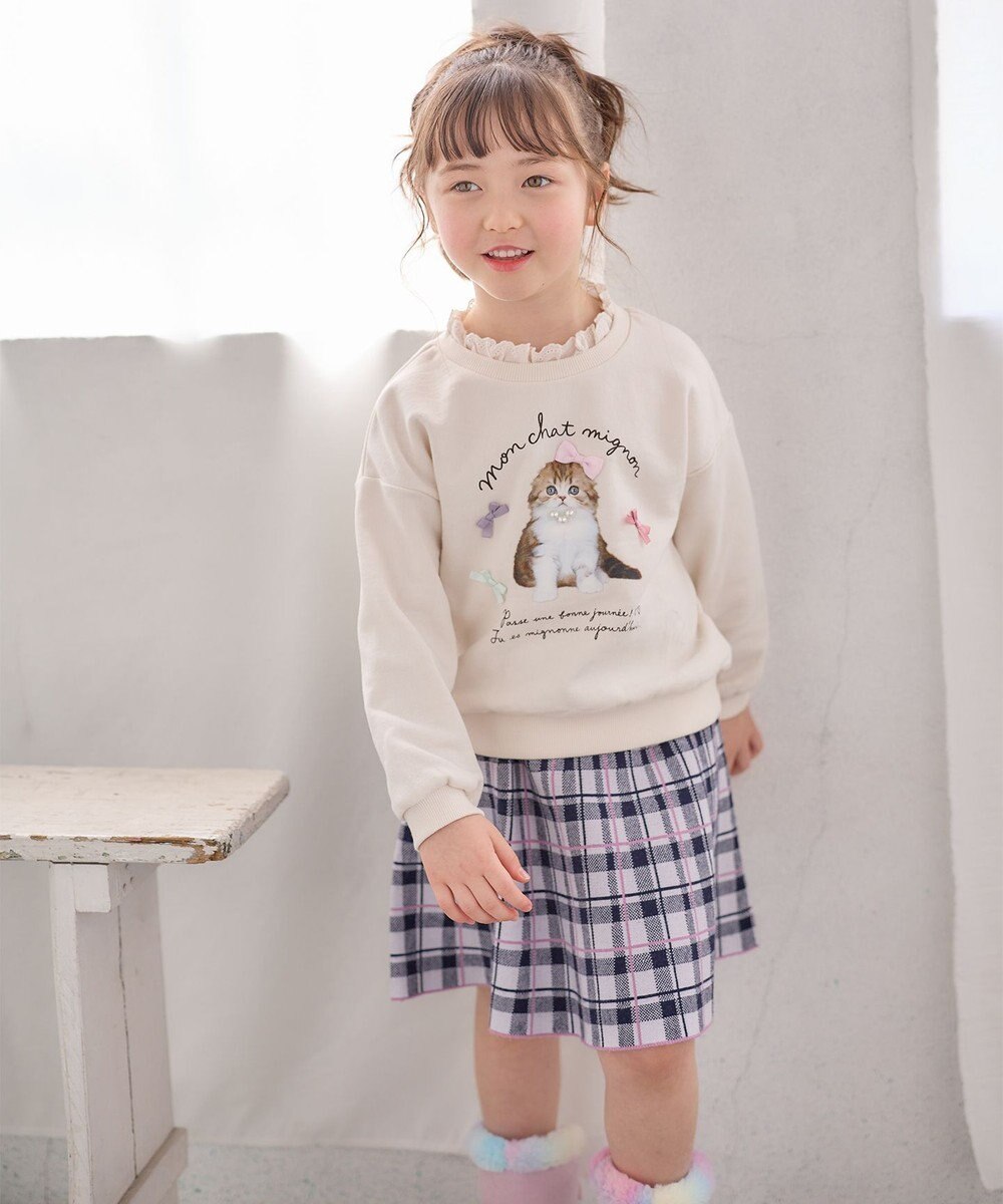 ANY KIDS フォトネコ 裏毛 トレーナー 