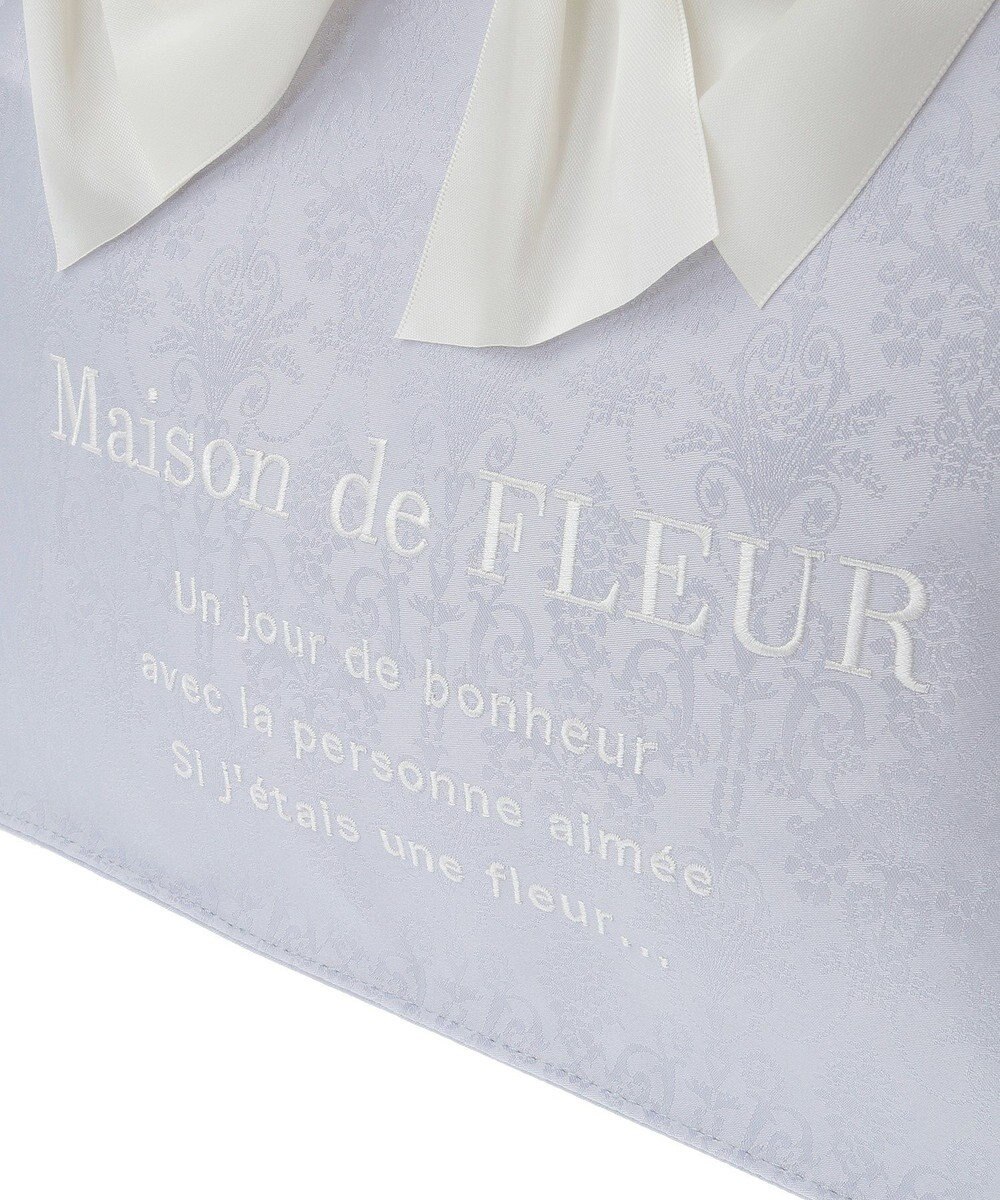 Maison de FLEUR ジャカードリボンフリルスクエアトートMバッグ 