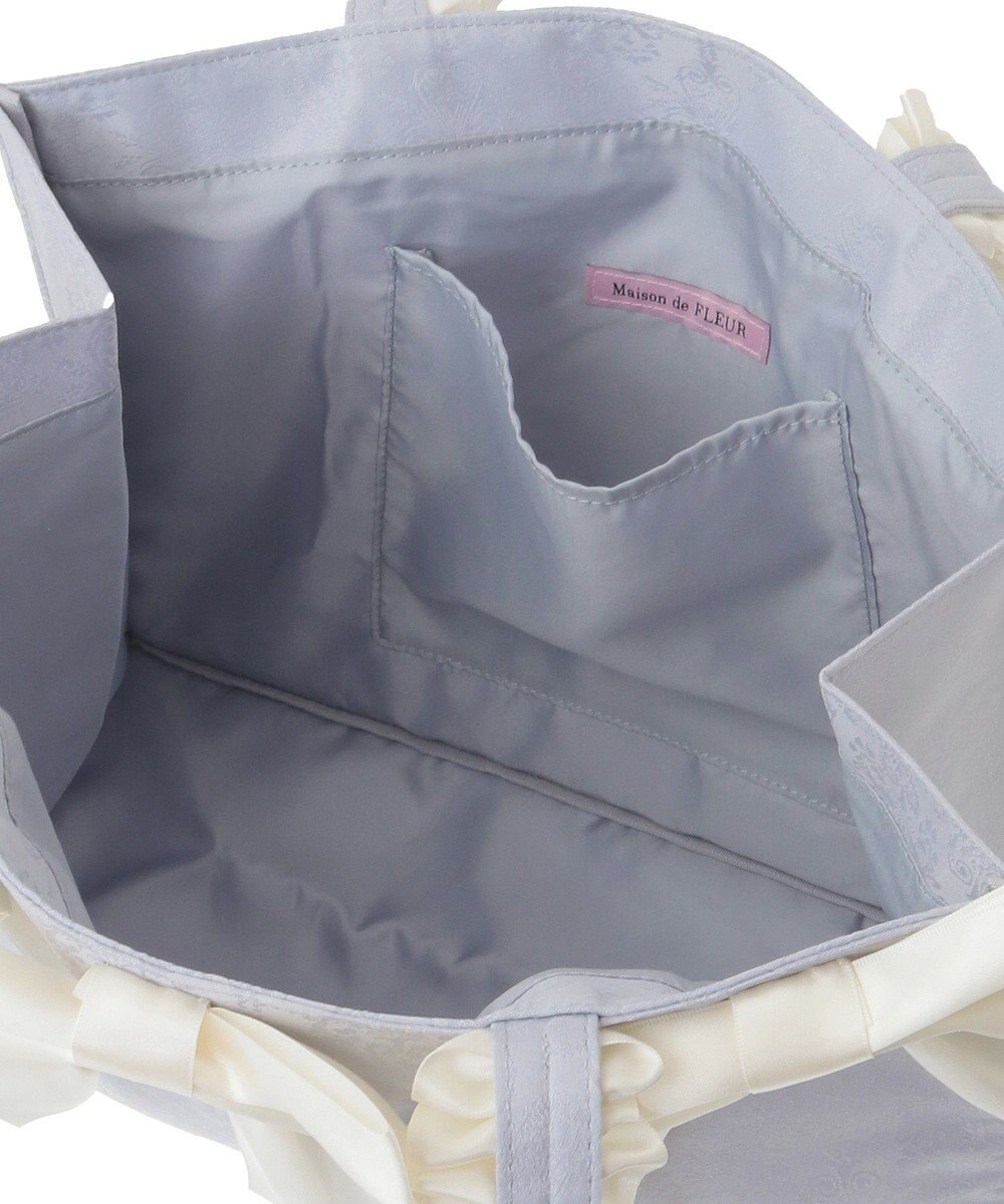 Maison de FLEUR ジャカードリボンフリルスクエアトートMバッグ 