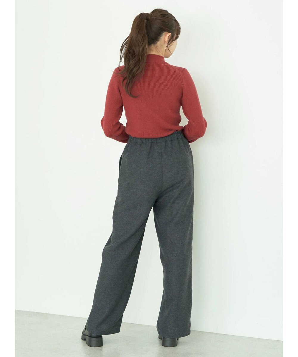 earth music&ecology ゴールド釦スリーブリブプルオーバー 