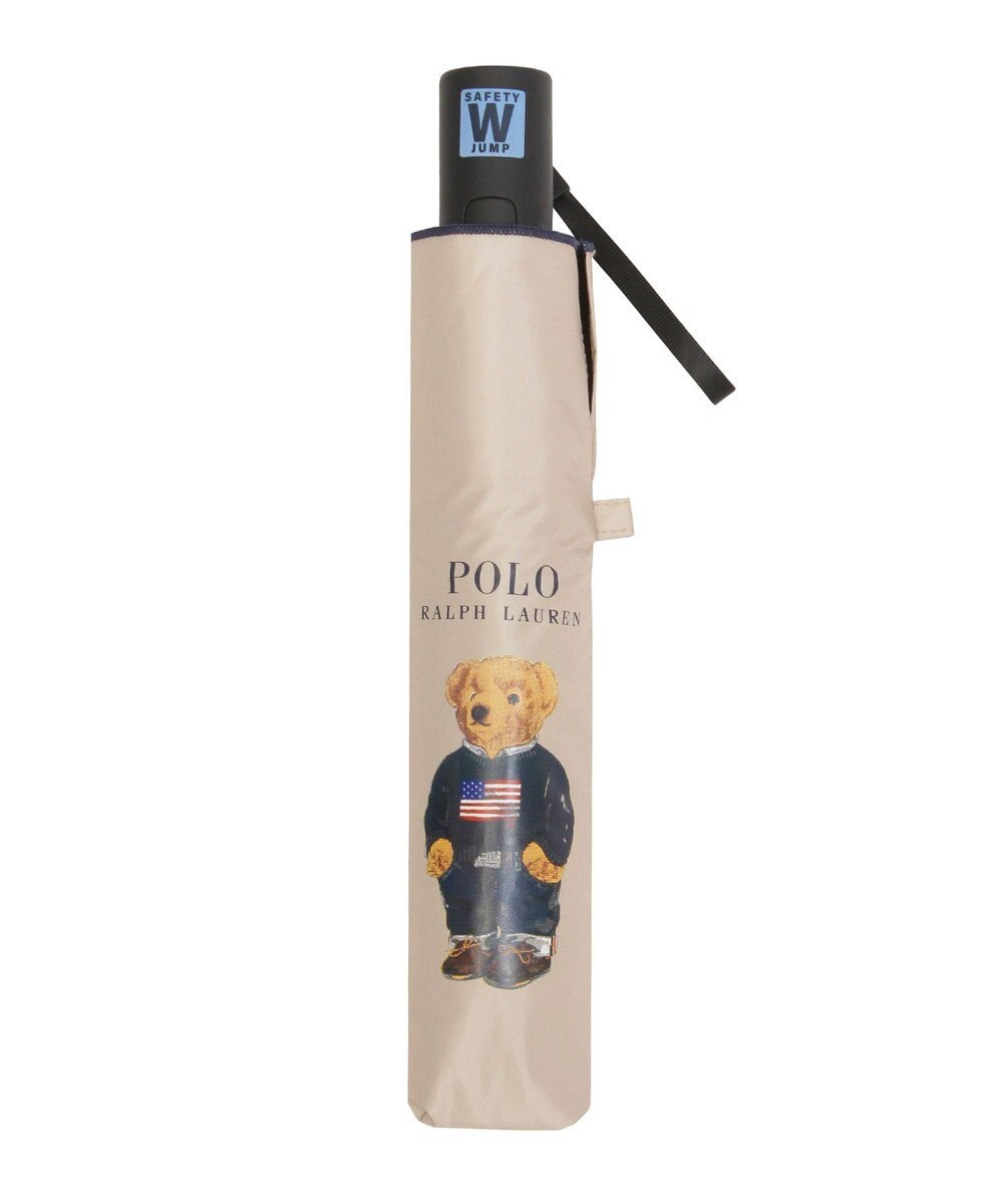 MOONBAT 【自動開閉】POLO RALPH LAUREN 遮光 晴雨兼用 折りたたみ日傘 無地 ポロベア 