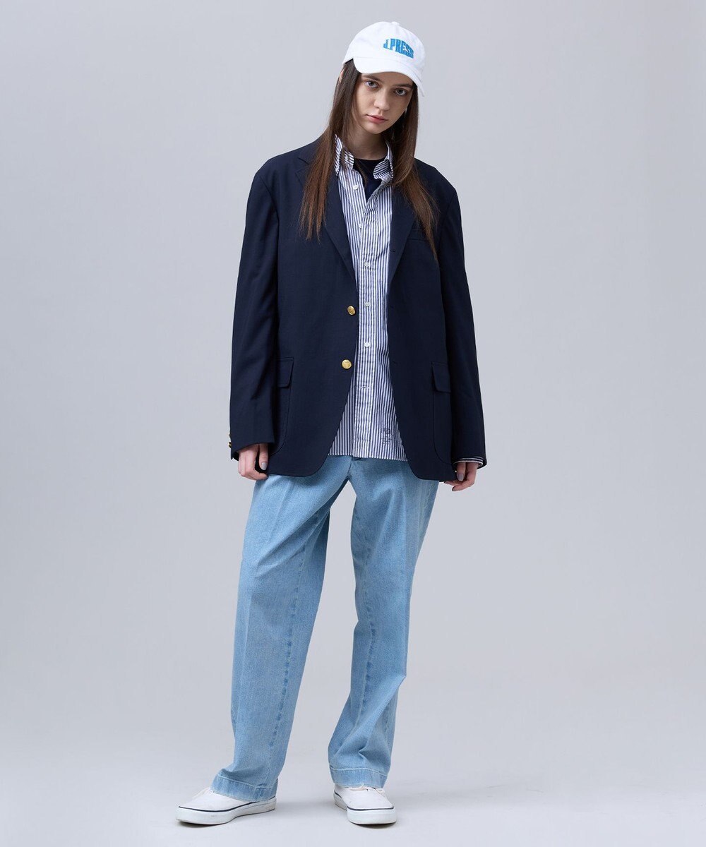 J.PRESS MEN 【J.PRESS ORIGINALS】【UNISEX】Washed Piped Stem DENIM 