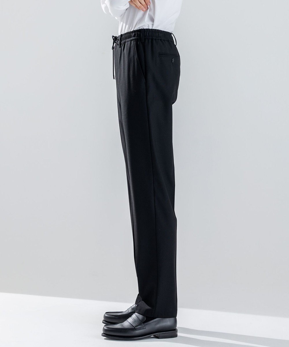 JOSEPH HOMME 新素材【ストレッチ/ウエストゴム仕様】ウール混キャリーマンストレッチ ドロスト付ストレートパンツ / HOVE 