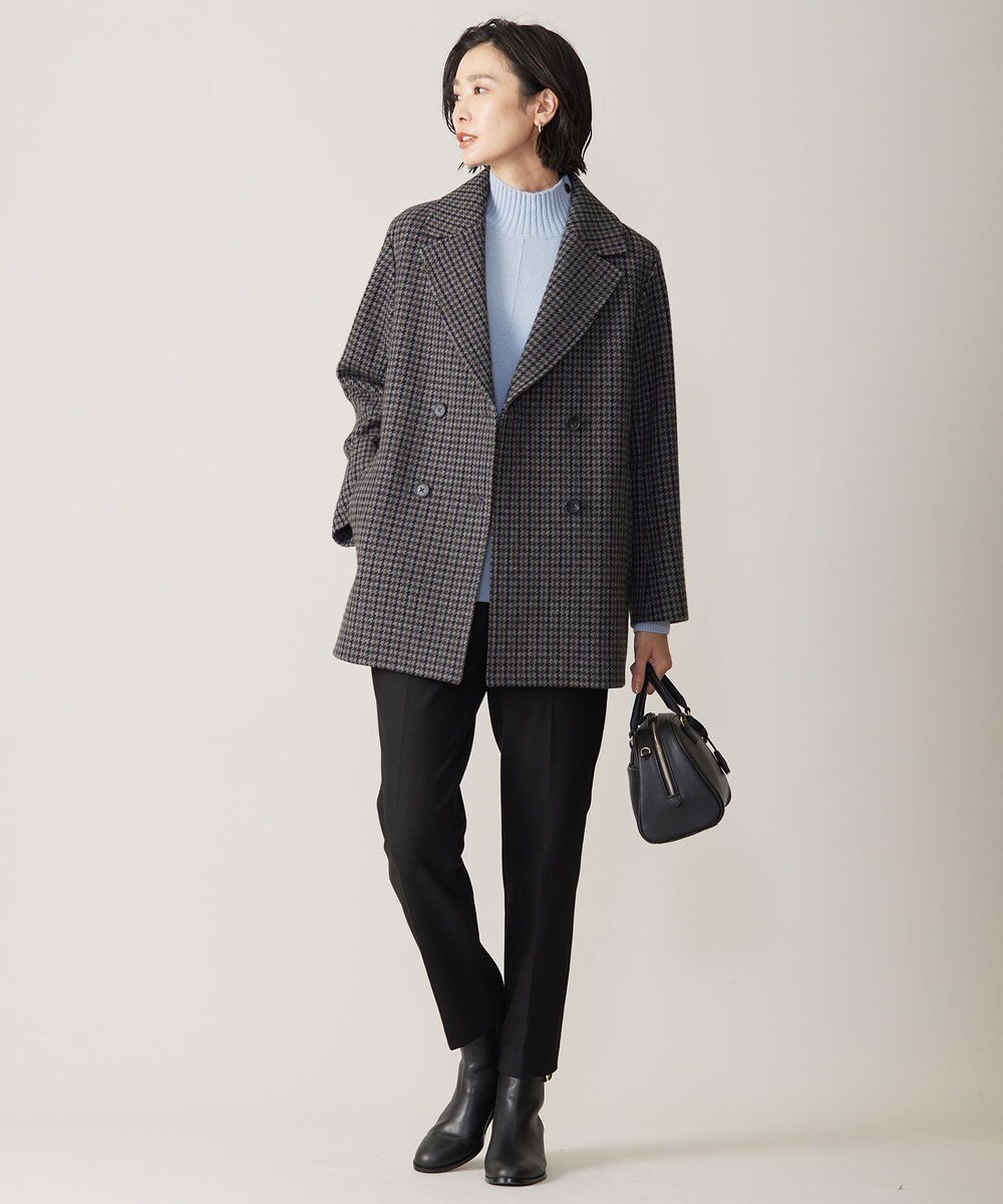 J.PRESS LADIES 【洗える】WOOL BLEND AIR ハイネック ニット 