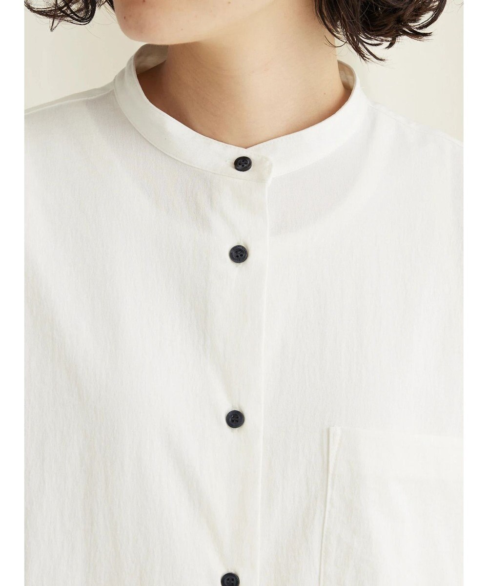 CRAFT STANDARD BOUTIQUE レーヨンデシンバンドカラーシャツ 