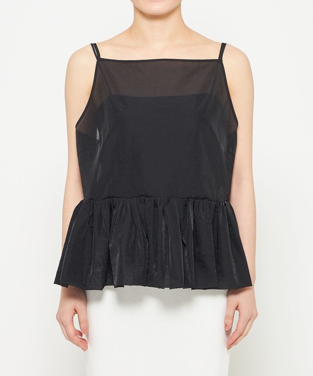 uncrave シアー オーガンジー ペプラム トップス 