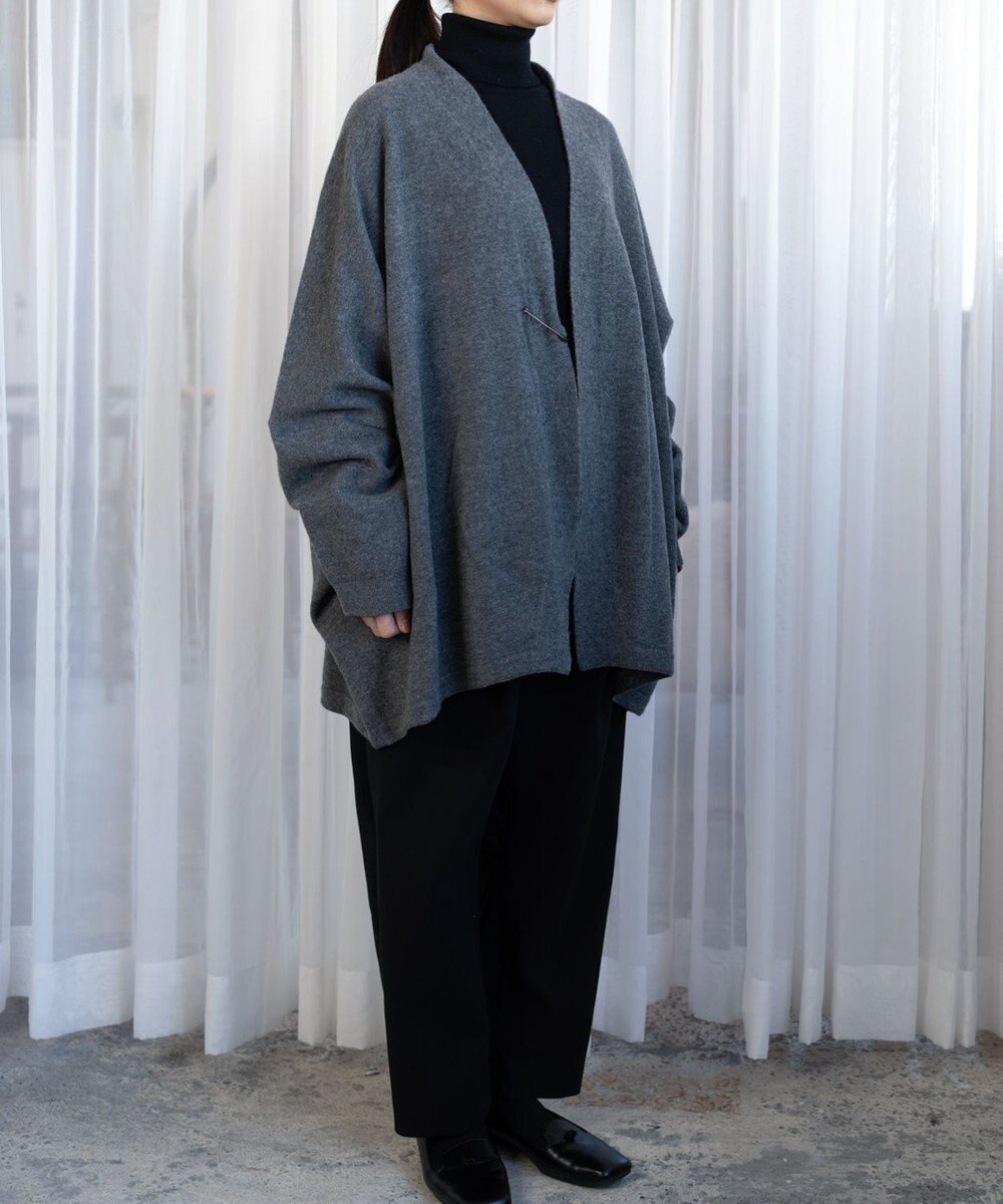 muuc 〈希少な素材〉〈高級15.5マイクロン長極細メリノウール100%〉〈ユニセックス〉ウルグアイウールのジャケットカーディガン 