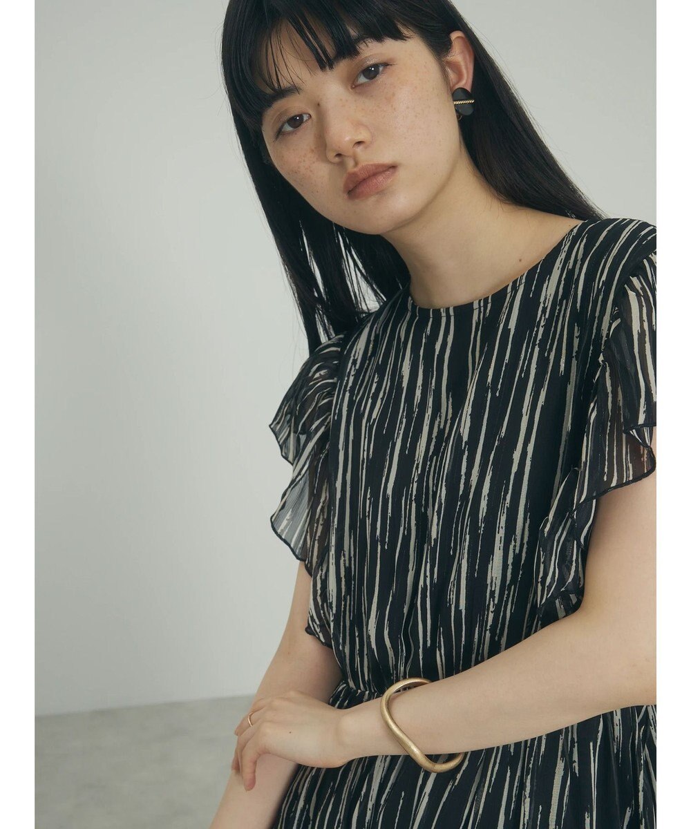 Green Parks ａ．肩フリルプリントワンピース 