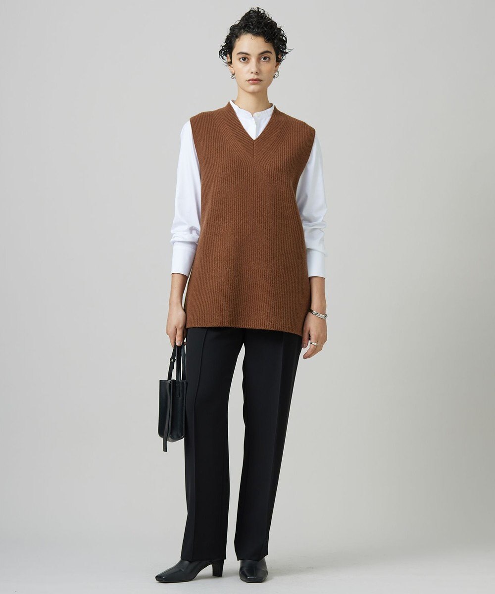 ICB L 【洗える】ライトダブルクロス ストレートパンツ 