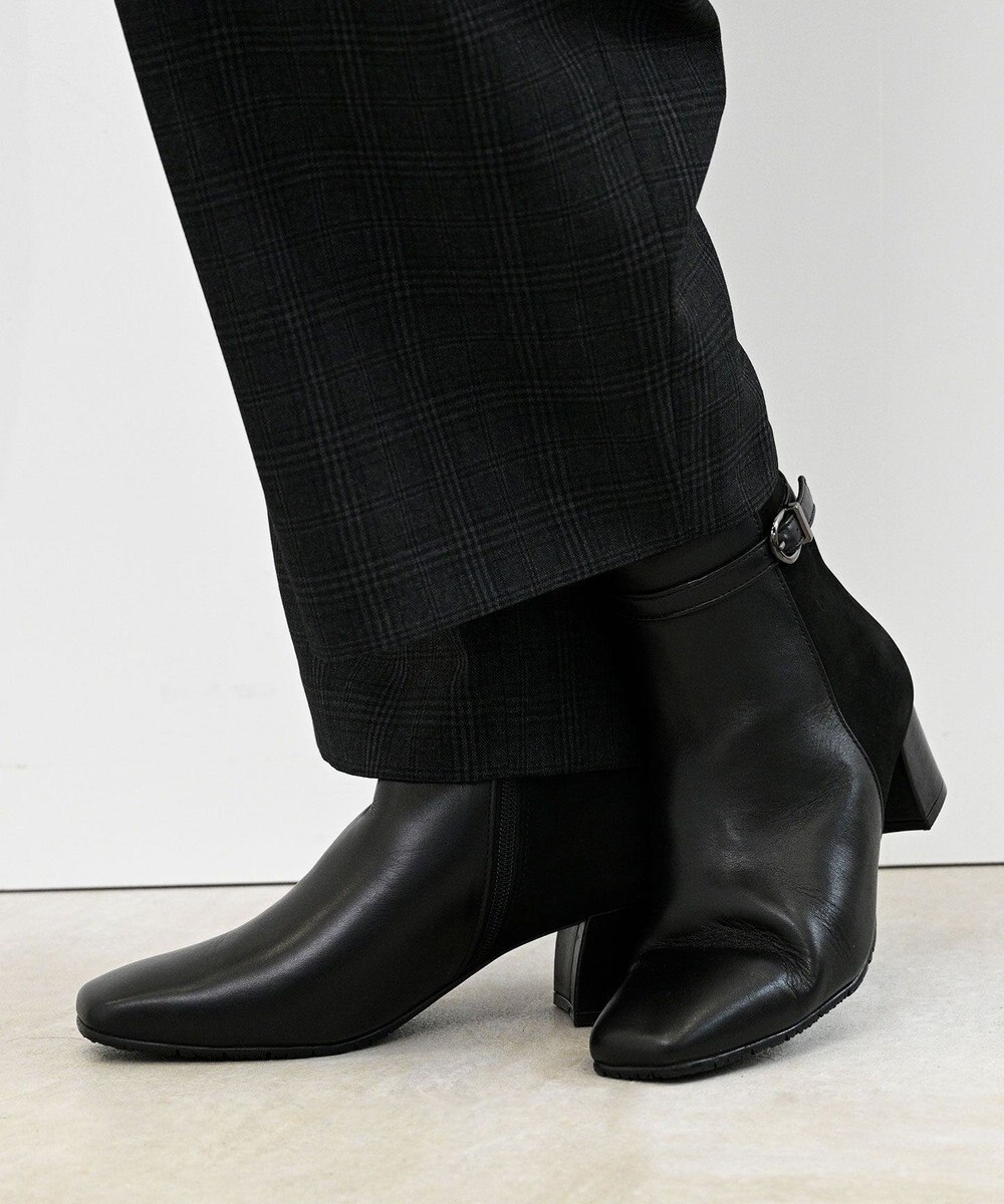 Pointer 本革スエードコンビショートブーツ 