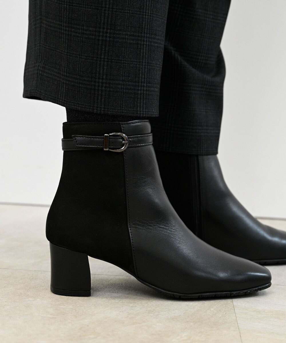 Pointer 本革スエードコンビショートブーツ 