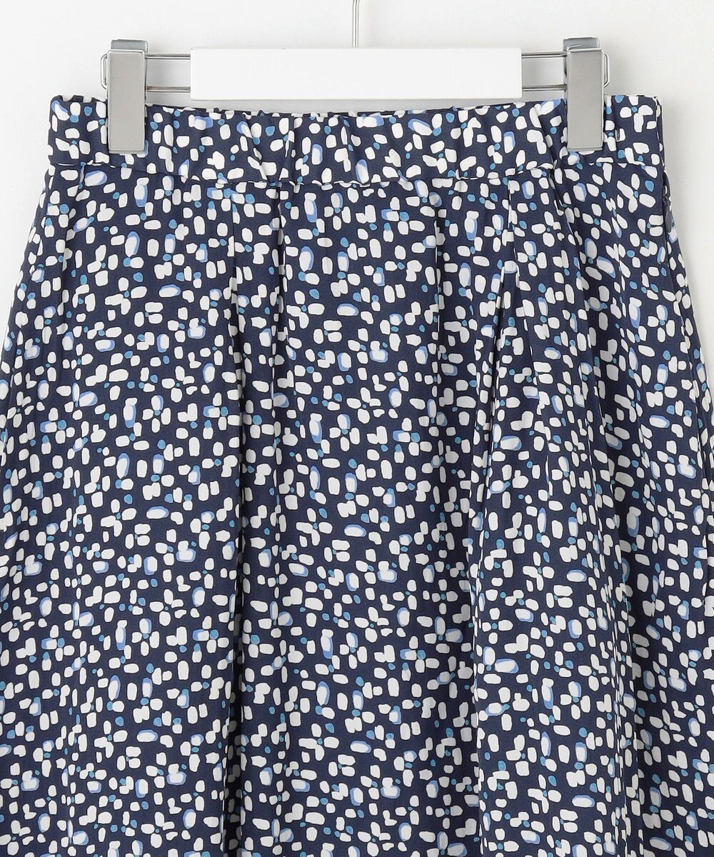 自由区 L 【カタログ掲載・セットアップ対応・洗える】ジオメトリックフラワードットプリント スカート 