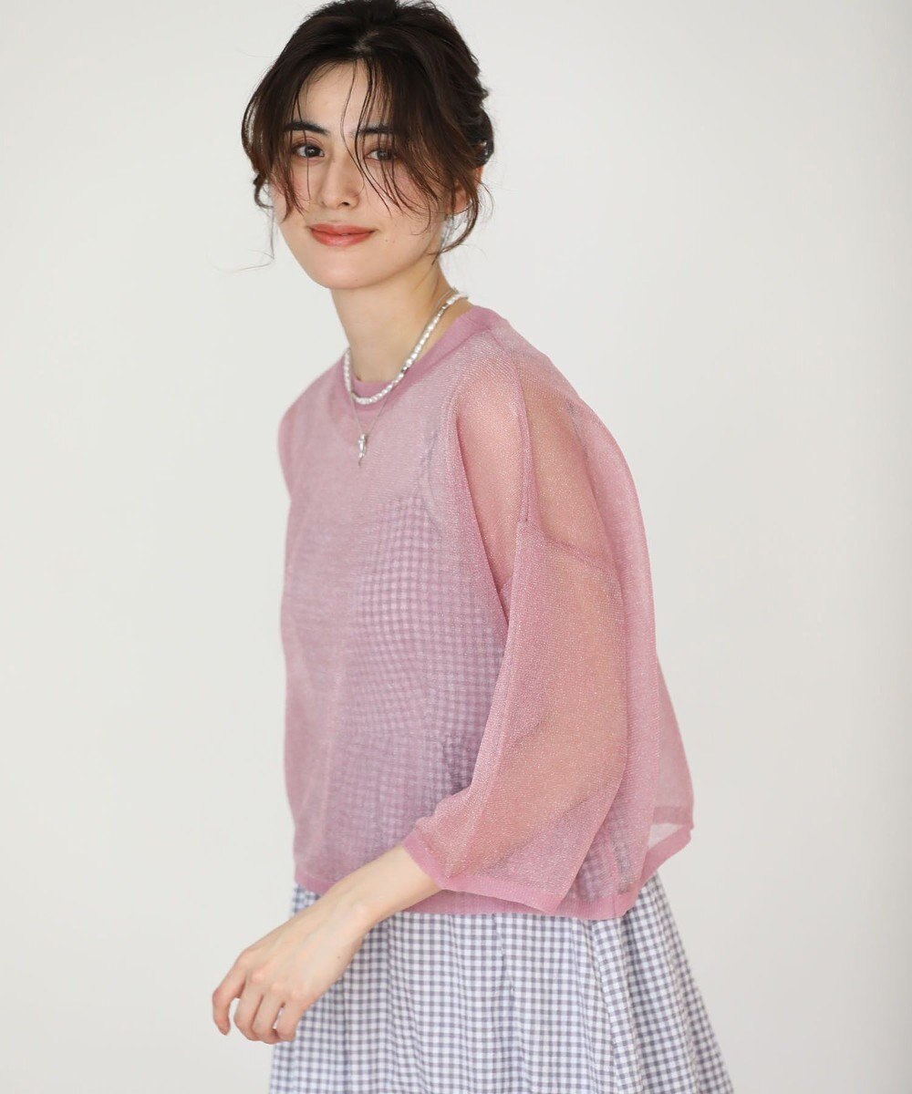 Green Parks ・ＥＬＥＮＣＡＲＥ　ＤＵＥ　ラメシアーニットプルオーバ 