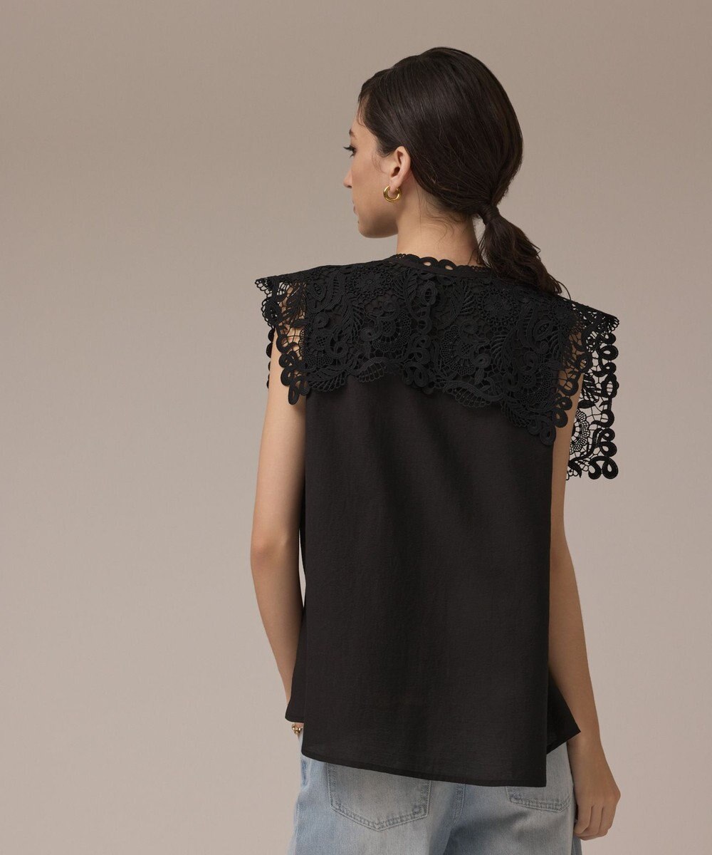 GRACE CONTINENTAL パターンレースカラーブラウス 